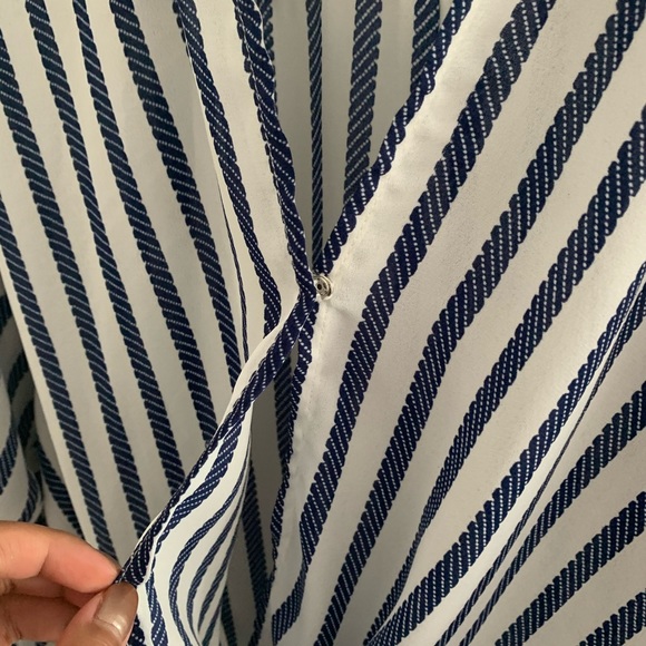 JEALOUS TOMATO - HIGH LOW STRIPED BLOUSE - Picture 5 of 6